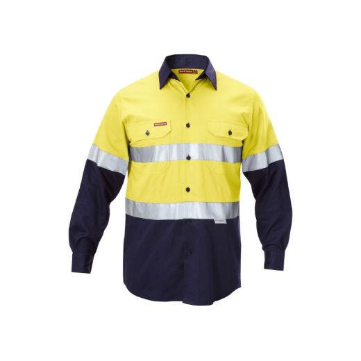Picture of HI VIS 2TONE DRILL L/SL TAPED SHIRT